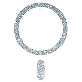 キラキラ ラメ ユニバーサルリング マグネット 磁気ワイヤレス充電対応キット MagSafe対応メタルリング iPhone 14/14 Plus/14 Pro/14 Pro Max 13/12シリーズ対応 Samsung Galaxy S22/S21/S20などに対応(ブルー)