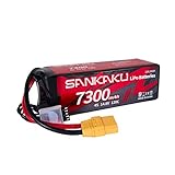 SANKAKU 120C 7300mAh RCリポ電池 4S 14.8V ソフトパック XT90コネクター付き 適用RCカータンク車用トラックバギーレーシングホビー