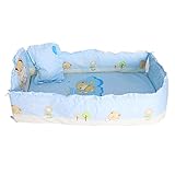 Kesoto ベビーベッド　ベッド背もたれ　掛け布団　ベッドバンパー　マットレス　枕　柔らかく　全10種類 - 三つのクマ, 100x58cm