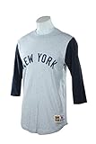 ニューヨーク・ヤンキースMitchell & NessメンズScoring Position 3 / 4スリーブラグランTシャツ XL グレイ