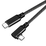 Type C to Type C ケーブル L字 2m Popolier 【20Gbps高速データ転送 /240W急速充電 PD対応/8K@60Hz映像出力 】 USB 3.2 Gen2x2 USB-C to USB-C ケーブル USB 3.2/3.1など下位互換ありスマートフォン、タブレット、ノートパソコンのタイプｃ機種に対応 (ブラック)