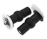 2個トイレ上部カバー蓋Seat Fixings WCブラインド穴継手ブラックネジナット