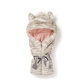 Nat and Jules Zebra Hooded Blanket, Pink by DEMDACO [並行輸入品]