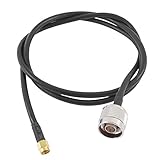 uxcell　NオスにRP-SMAメスアダプタ　ネットワークコネクタケーブル　ピグテールRG58同軸ケーブル　1M