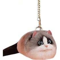 猫ぬいぐるみ 本物そっくり リアルな猫型　ショルダーバッグ Amazon.co.jp: HIGHAWK 猫 リアル 本物そっくり ぬいぐるみ