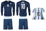 Argentina Messi Jersey # 10 Youth Soccer Jersey & Shorts in Messi # 10巾着バッグギフトWrappedプレミアムLeo Messiギ