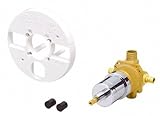 Danze D115010BT Single Control Pressure Balance Mixing Valve Less Screwdriver Stops for Pex Inlet [並