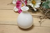 日本製 製造・直売品 ミニチュア陶器　白い花瓶　美濃焼　丸首 花瓶 一輪挿し 白