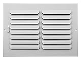 Accord ABSWWH1C128 Sidewall/Ceiling Register with 1-Way Curved Design, 12-Inch x 8-Inch(Duct Opening