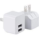 エレコム 【2個セット】 充電器 USB コンセント 12W 2ポート USB-A 折りたたみ式プラグ 2台同時充電 おまかせ充電対応 小型 軽量 【 iPhone SE3/15/14/13/12/Android 各種対応】 ホワイト EC-AC08