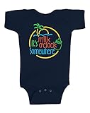 Gina Lou unisex-babyミルクO 'clock Onesie カラー: ブルー