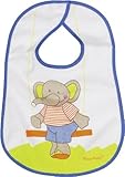 Playshoes 26 X 25cm Baby Bib with Elefant on the Back Foil Underlay by Playshoes
