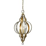 Cal Lighting Metal Pendant in French Gold Mirror by Cal