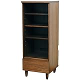 ライフスタイリングショップ キャビネット オープン 引出 木製 ウォールナット 幅44×奥行45cm LS-543DB