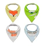 ALVABABY 赤ちゃん ビブ 三角 よだれかけ スナップ サイズ調整可能 4枚セット SH04-PC-JP