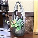 信楽焼　やまもも花入れ【ha-0179】　花瓶　花器　一輪挿し　花入　しがらき焼　陶器　焼き物　壷　インテリア　おしゃれ　オシャレ