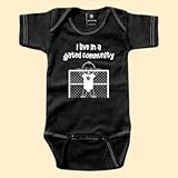 Rebel Ink Baby 381bo1218 - I Live In A Gated Community - Black One Piece Undershirt - 12-18 Months