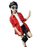 (チェリーレッド) CherryRed 子供服 子供コート キッズコート アウター トレンチコート 防風 保温 可愛い 130 レッド