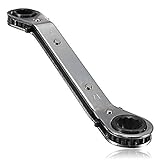 SODIAL ラチェットレンチセット　8-21 mmダブルリングレンチメトリックハンドツール　14x17mm