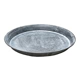 【2個入】 ブリキ製植木鉢用受け皿/ソーサー 【シルバー 直径40cm】 円形 ソーサーBW 『ウーノ』 生活用品 インテリア 雑貨 花 ガーデニング プランター top1-ds-1954151-ak