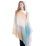 ハナノ 3WAY 高品質 授乳ケープ ストール ポンチョ 360度 安心 ナーシングケープ 模様 花 柄 グラデーション 6カラー (グラデーション)