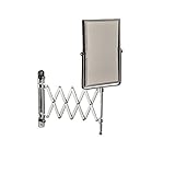 Rozin 壁にマウント 浴室用 伸縮 化粧鏡 クロムめっき 洗面台用 ミラー