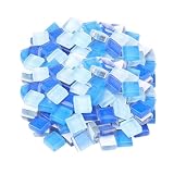 JP Number ガラスタイル 1cm角 モザイク 正方形 DIY 内装 ハンドメイド クラフト (ブルーコレクション, 300g)