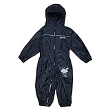 (レガッタ) Regatta ベビー・キッズ用 パドル4 ウォータープルーフ レインスーツ フードつき防水ボディースーツ オールインワン ロンパース カバーオール (24-36ヶ月) (ネイビー)