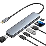 MOKIN MacドッキングステーションUSB C ハブ 7-in-1ドッキングステーション 4K@60PHDMI 拡張 PD3.0100W急速充電 2*3.0USBCポート2*USB3.0 5Gbps高速データ転送 microSD＆SDカードスロット搭載 MacBook Pro/Air, Dell/lenovo/HPなど機種対応