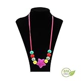 HAL Round and stars Chewable Silicone baby Teething Necklace for Nursing Mom - BPA free by HAL Teeth