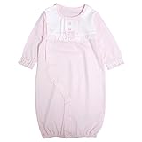 ベビー 前開き カバーオール ロンパース ツーウェーオール 新生児 秋冬 ピンク 50-70cm