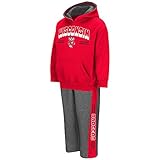 幼児用NCAA Wisconsin Badgers Boys Punter Fleece Hoodie andスウェットパンツセット(チームカラー)