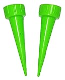 園芸 用 給水 キャップ ２個入り ペットボトル の 再利用 市販 の PET ボトル を 植物 の 水やり に！ (グリーン)