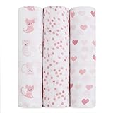 ideal baby by the makers of aden + anais swaddle 3 pack kitty love [並行輸入品]