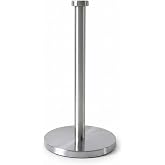 Paper Towel Holder, Stainless Steel Kitchen Roll Holder, Free Standing Countertop Paper Towel Stand with Weighted Base, Silve