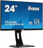 iiyama モニター ディスプレイ XU2493HS-B1 (23.8インチ/フルHD/IPS方式/フレームレス/DisplayPort,HDMI,D-sub/3年保証)