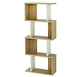 白井産業【SHIRAI】ジグザグラック 本棚 パーティション コビナス ナチュラルブラウン 幅約60cm 高さ約142cm COB-1460NA