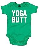 (ヨガ　バット) Yoga Butt, プリント　ベビースーツ - グリーン/白 12-18 ヶ月