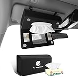 アルファード 20系 30系 40系専用 車用 ティッシュケース＆バイザー収納 多機能 車載収納 PUレザー 化粧ミラー カード4枚 ペンホルダー 大容量 サンバイザー/シートバック/アームレスト対応 取付簡単 内装パーツ