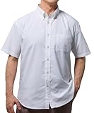 [ニッセン] カジュアルシャツ メンズ 形態安定オックスフォードボタンダウン半袖シャツ【大きいサイズ有】 （消臭テープ付） オフホワイト 4L