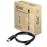 Club3D USB 3.1 Gen2 Type-C to Type-B Cable ケーブル 1M (CAC-1524)