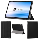 wisers LAVIE Tab T10 T1055/KAS PC-T1055KAS TAB10/F03 PC-TAB10F03 タブレットケース (ブラック) 10.1インチ 対応 (保護フィルム 付き/スリムタイプ) タブレットカバー 2025年 新型