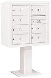 Salsbury Industries 3408d-07wht 4 C Pedestalメールボックス、ホワイト
