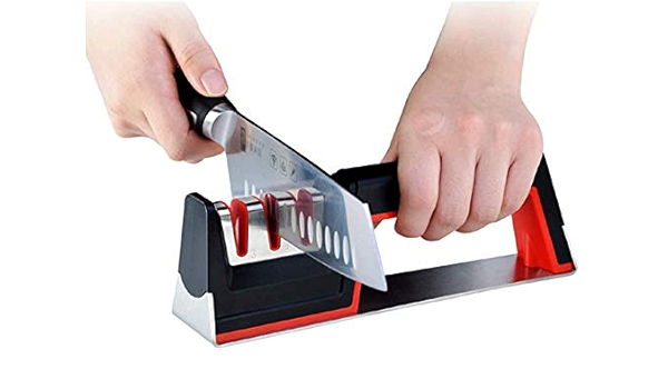 Amazon 包丁研ぎ器角度調整 シャープナー ハサミ研ぎ器 ４段階シャープニングシステム 粗研ぎ 細研ぎ仕上がり研磨 はさみ研ぎ 急速に研ぐ 切れ味向上 キッチン 研ぎ器 オンライン通販