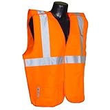 Radians SV4OSL Class 2 Breakaway Solid Safety Vests, Orange, Large by Radians