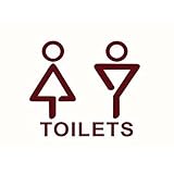 洗面所のマークのドアのステッカーは、トイレの3つのトイレのラベルステッカーを設定します。