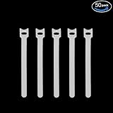 Pasow 50pcs Reusable Fastening Adjustable Cable Ties Strap Wire Management (7 Inch, White) [並行輸入品]