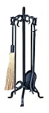 Uniflame f-1267 32 "高5 Piece Heavy Weightブラック錬鉄Fireset、 F-1267