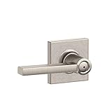 Schlage F40 LAT 619 COL Collins Trim Latitude Bed and Bath Lever (Satin Nickel) [並行輸入品]