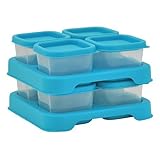 green sprouts Fresh Baby Food 8 Piece Unbreakable Cubes, Aqua, 2 Ounce by green sprouts